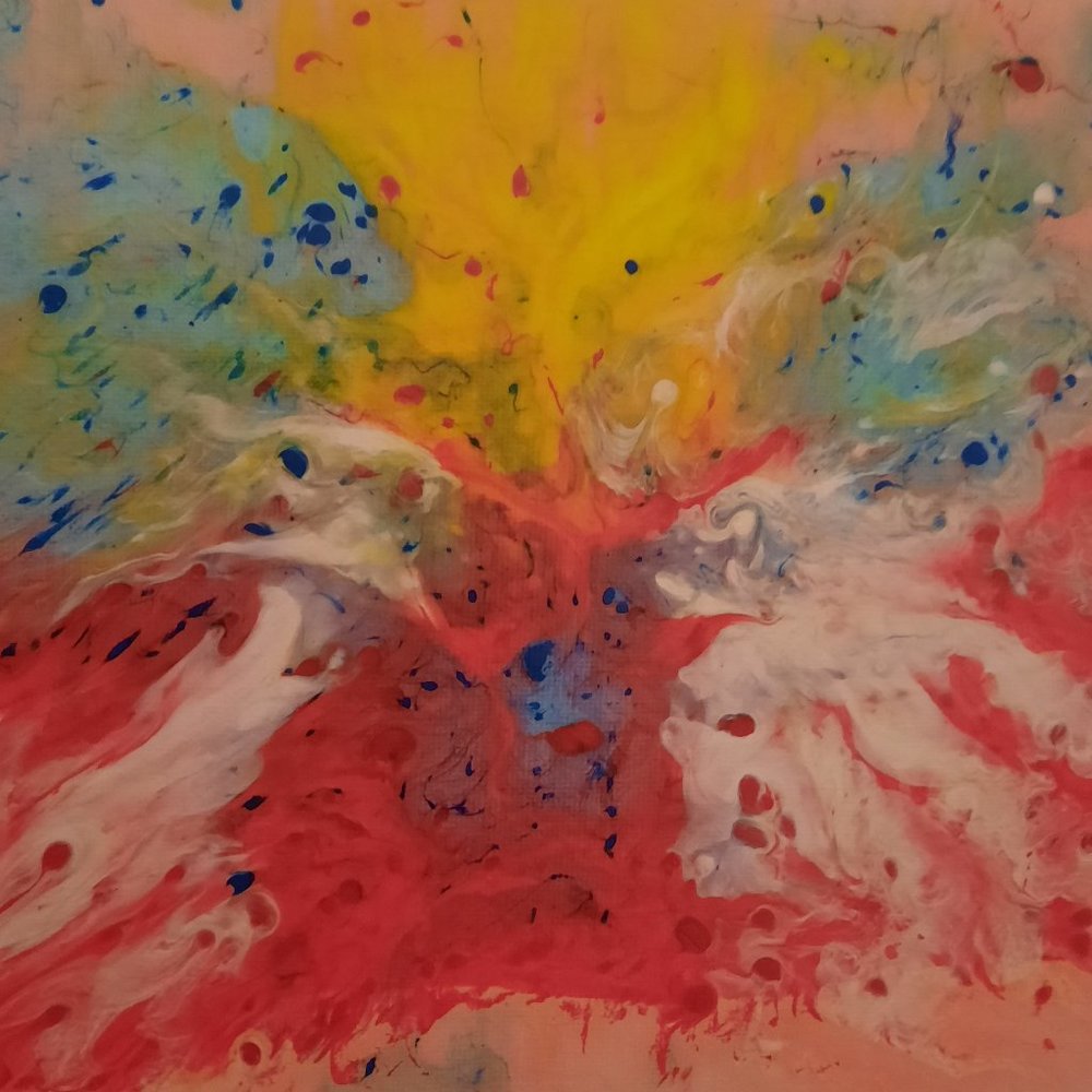 Original handmade Acrylic wall art decor painting 10"x8"